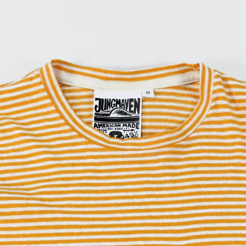 Jungmaven Yarn Dyed Pocket T Shirt Carrot Orange-1