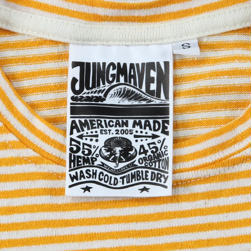 Jungmaven Yarn Dyed Pocket T Shirt Carrot Orange-3