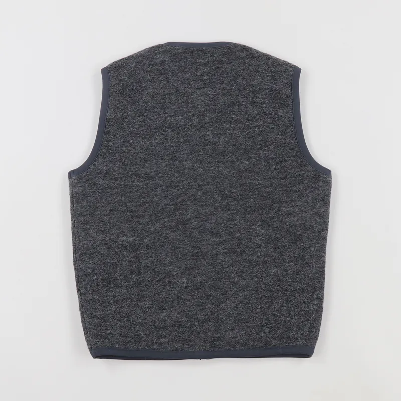 Universal Works Zip Fleece Gilet Charcoal-4