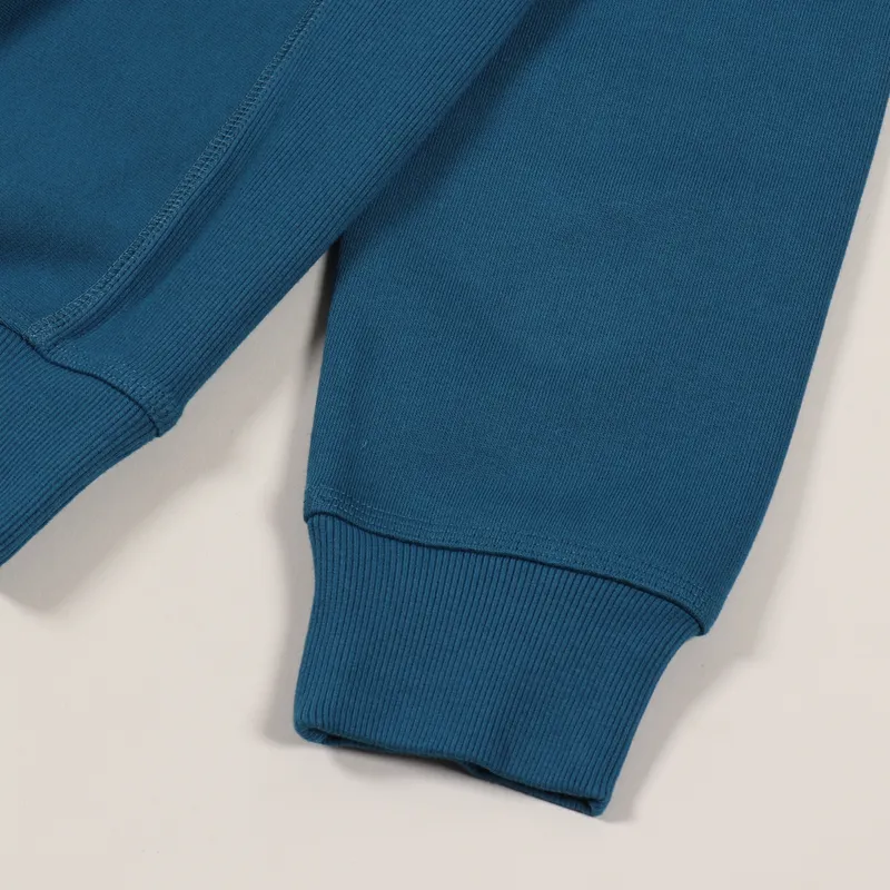 Carhartt WIP Half Zip American Script Sweat Moody Blue-4