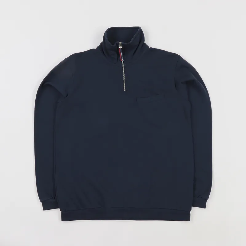 Universal Works Zip Neck Navy