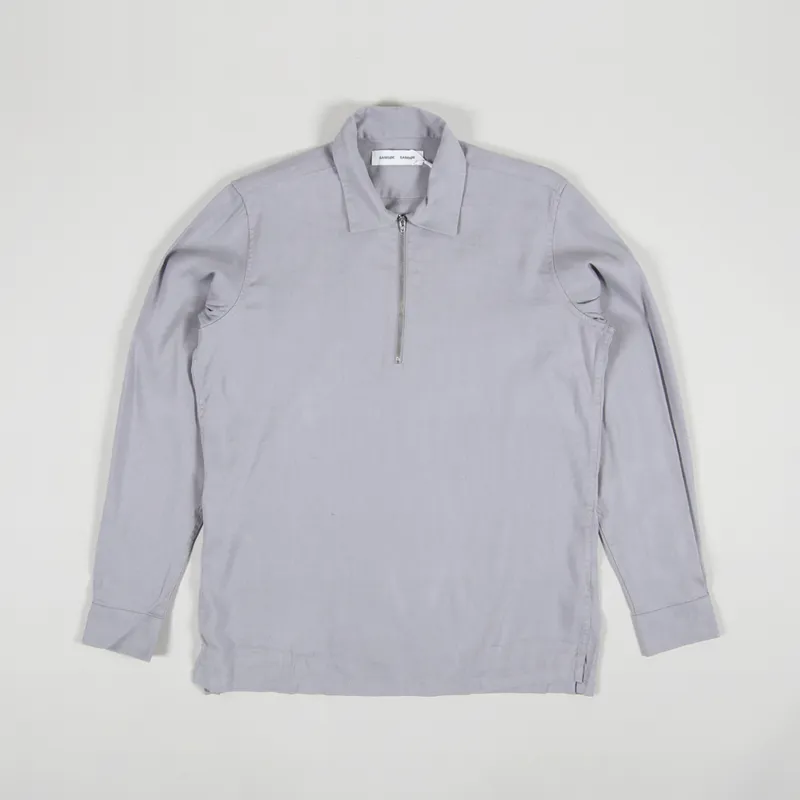 Samsøe And Samsøe Asti Half Zip Shirt Alloy