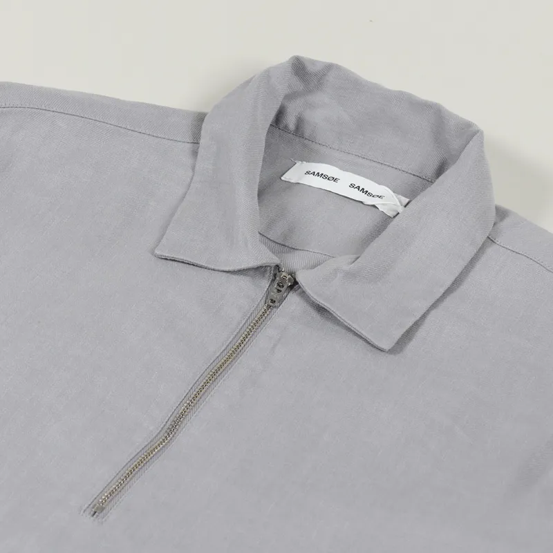 Samsøe And Samsøe Asti Half Zip Shirt Alloy-4