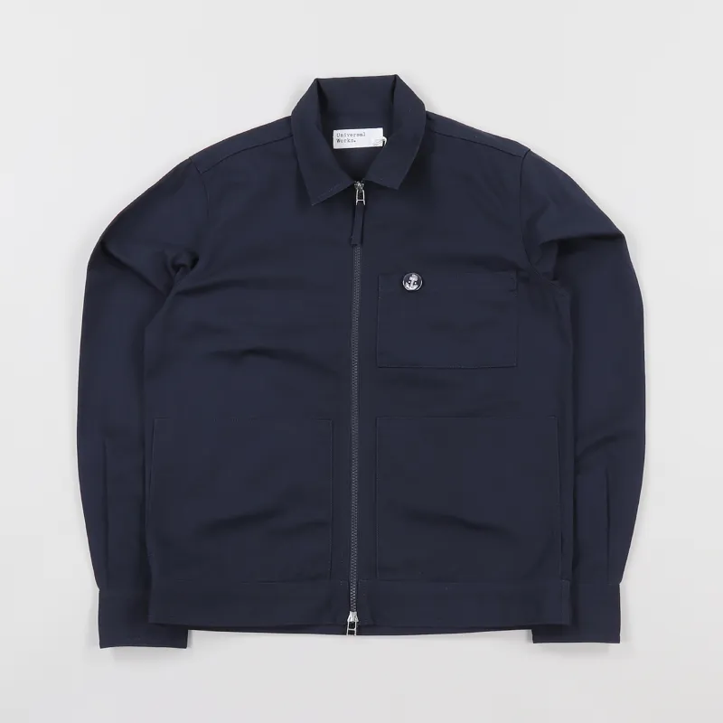 Universal Works Zip Uniform Shirt Navy