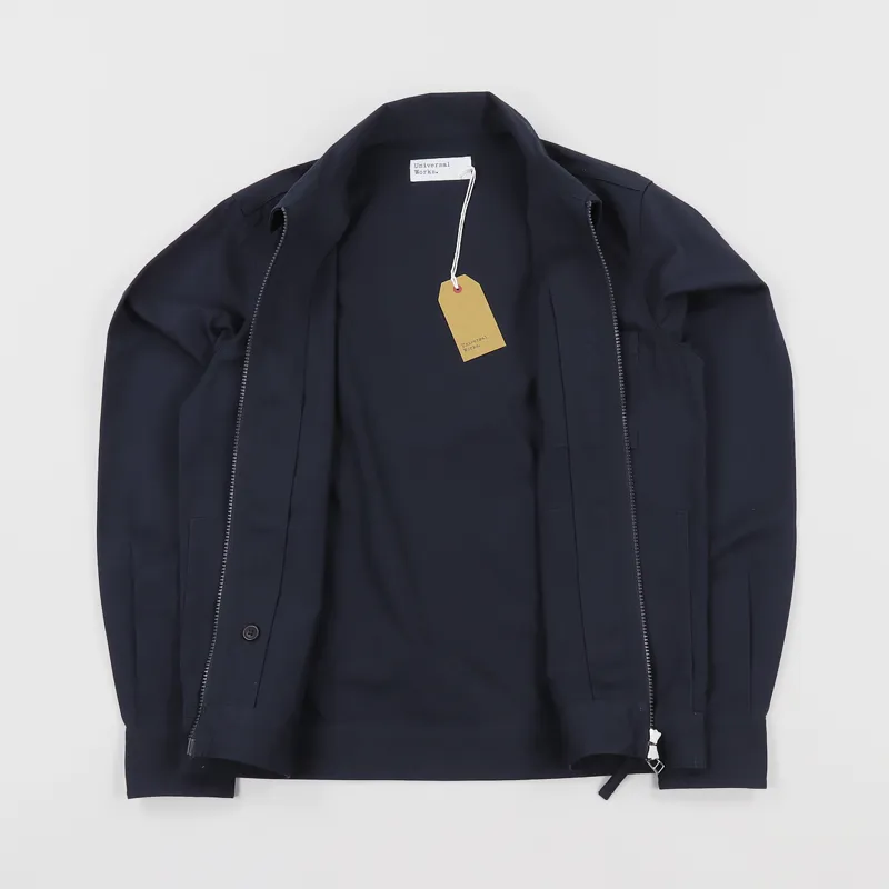Universal Works Zip Uniform Shirt Navy-2
