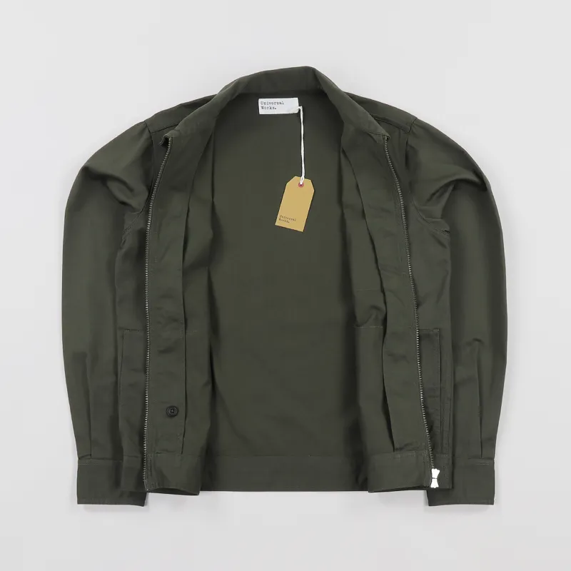 Universal Works Zip Uniform Shirt Olive-2