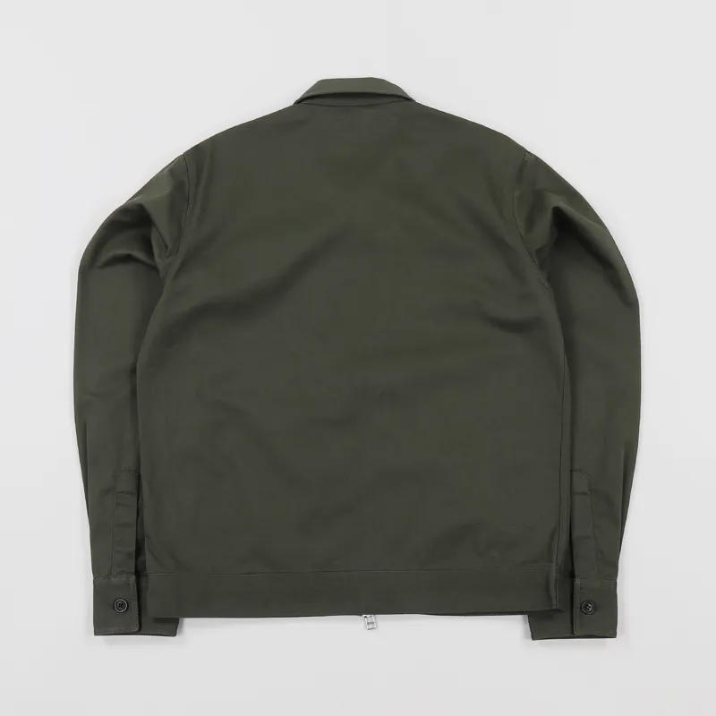 Universal Works Zip Uniform Shirt Olive-3