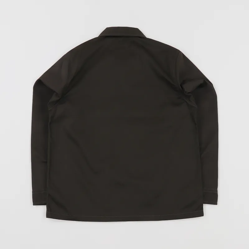 Stussy Zip Up Work Shirt Brown-1