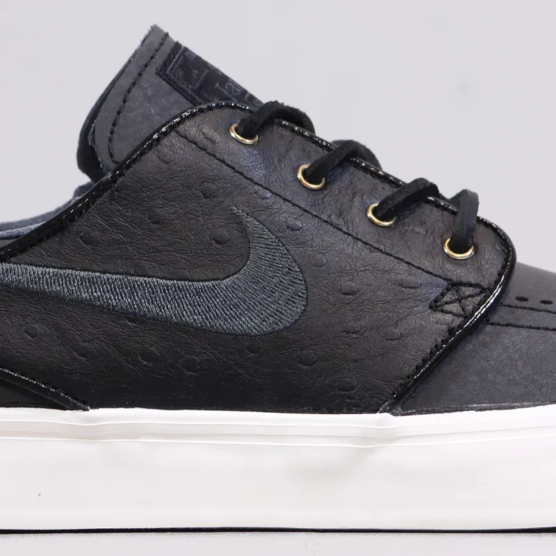 Nike SB Zoom Stefan Janoski Premium Shoes Black Anthracite Sail Grey-2