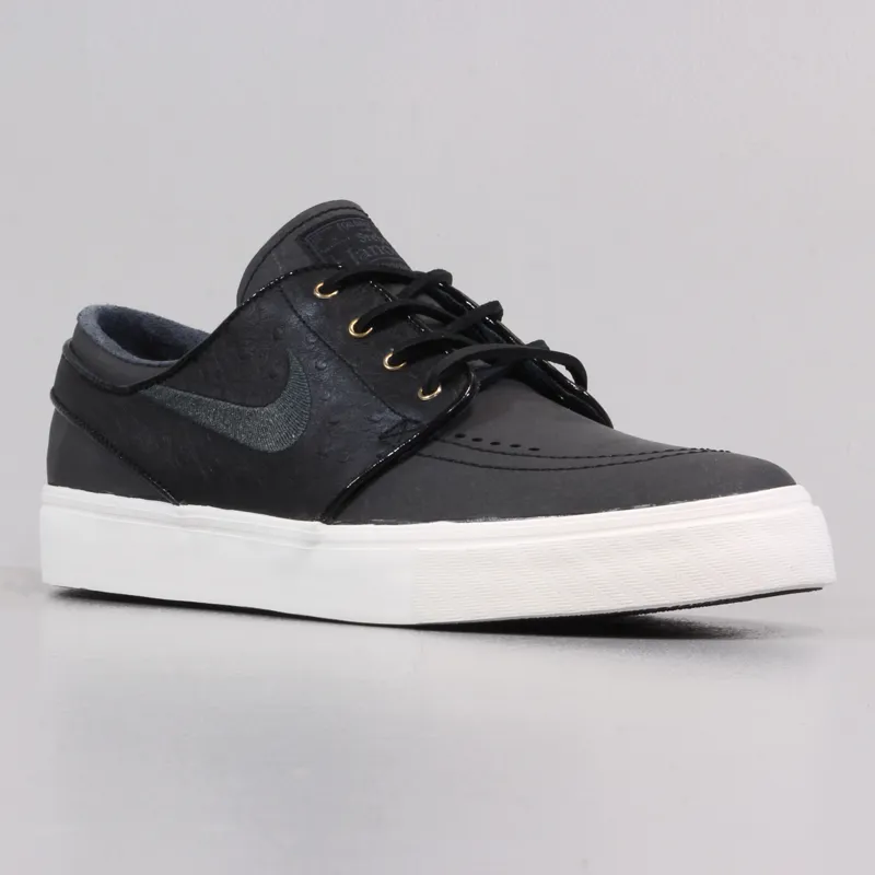Nike SB Zoom Stefan Janoski Premium Shoes Black Anthracite Sail Grey-4