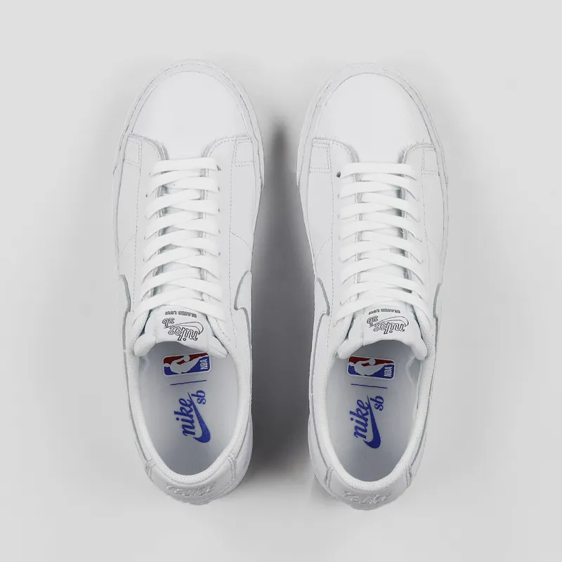 Nike SB Zoom Blazer Low NBA Shoes White-7