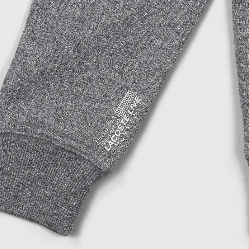Lacoste LIVE Zip Bomber Neck Sweater Grey-4