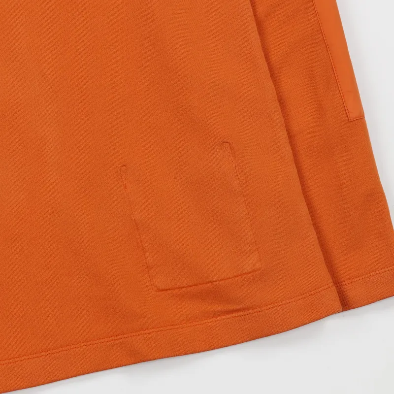 Albam Zipped Jersey Pullover Burnt Orange-3