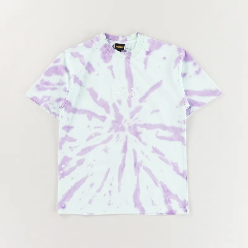 Butter Goods Badge Tie Dye T Shirt Mint Grape