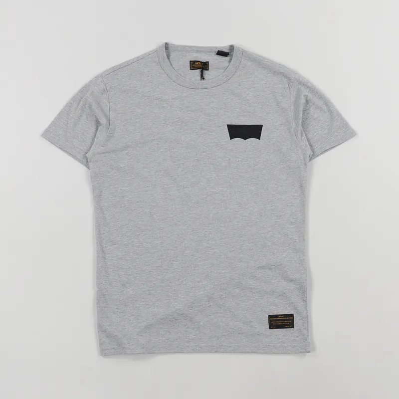 Levis Skate Batwing T Shirt Heather Grey Black