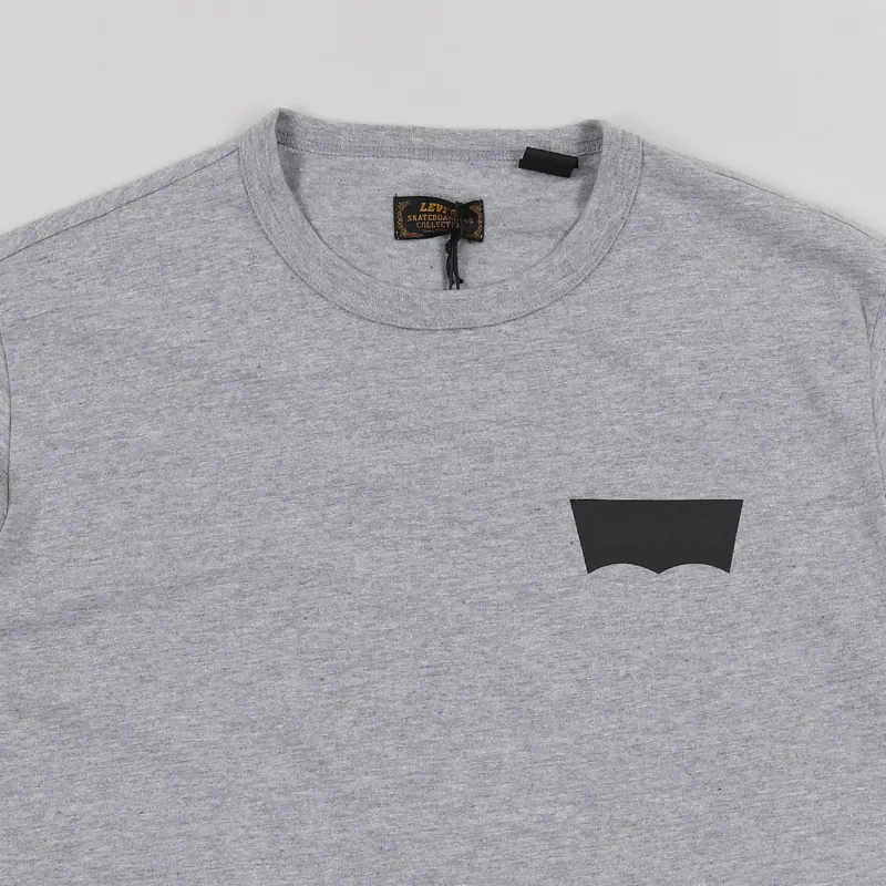 Levis Skate Batwing T Shirt Heather Grey Black-1