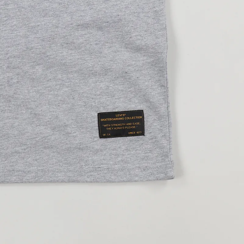 Levis Skate Batwing T Shirt Heather Grey Black-2