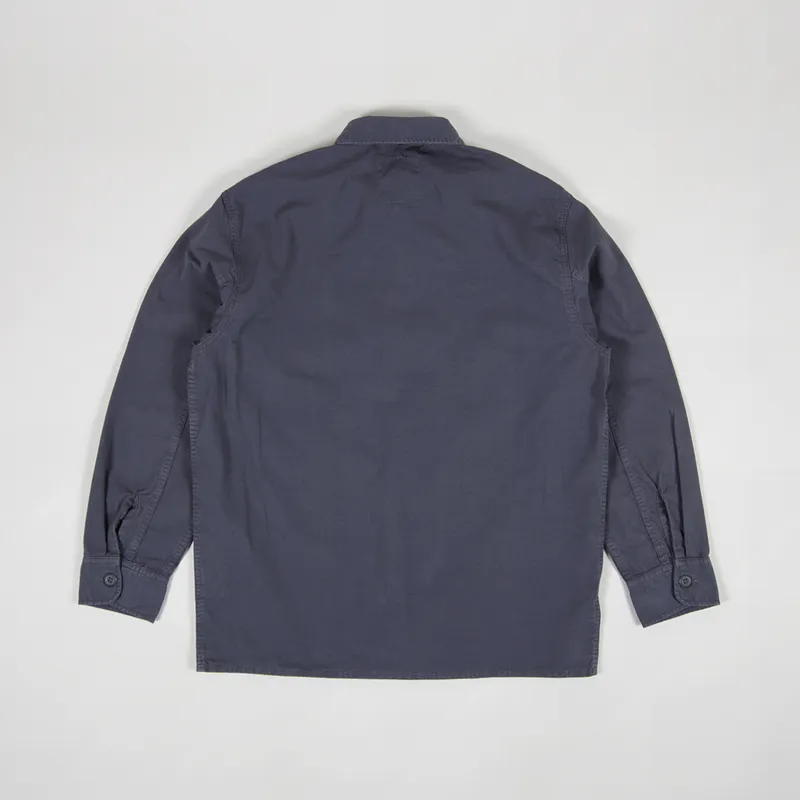 Edwin Japan Mens Long Sleeve LS Big Ripstop Shirt Ebony Grey