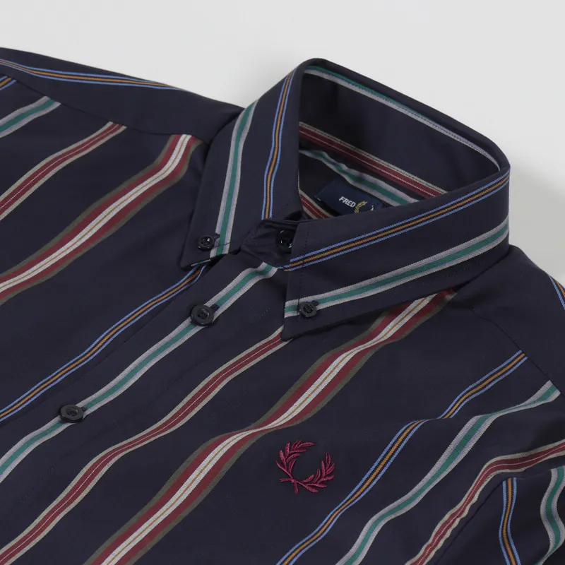 Fred Perry Stripe Shirt Navy-2