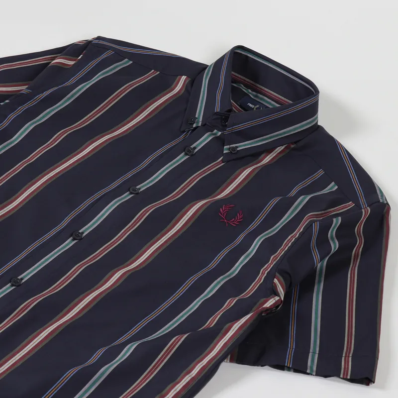 Fred Perry Stripe Shirt Navy-1
