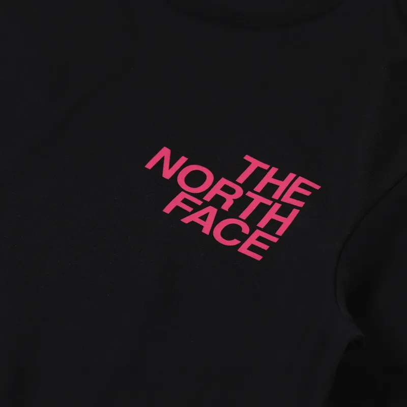 The North Face Graphic Flow T Shirt Black Pink-4