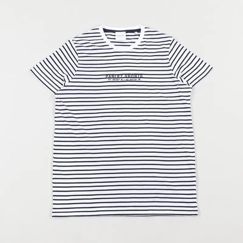 Parlez Bradley T Shirt Navy Stripe