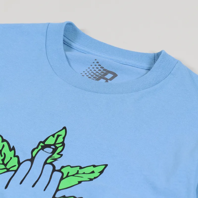 Bronze 56K Weed Finger T Shirt Carolina Blue-3