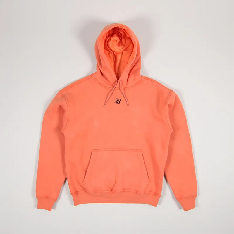 Bronze 56K Mens Micro Logo Pullover Hoodie Tangerine Orange