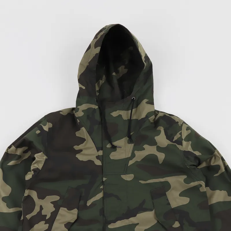 Carhartt WIP Mens Canvas Battle Parka Jacket Camo Laurel Green