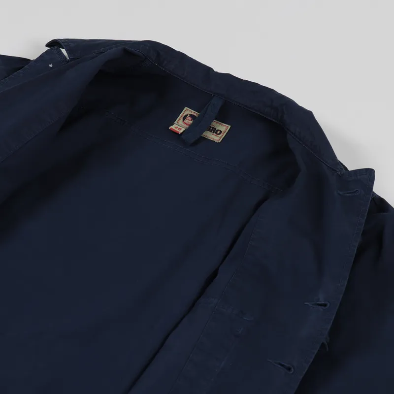 Nigel Cabourn Mens Long Sleeve USMC Shirt Jacket Black Navy Blue