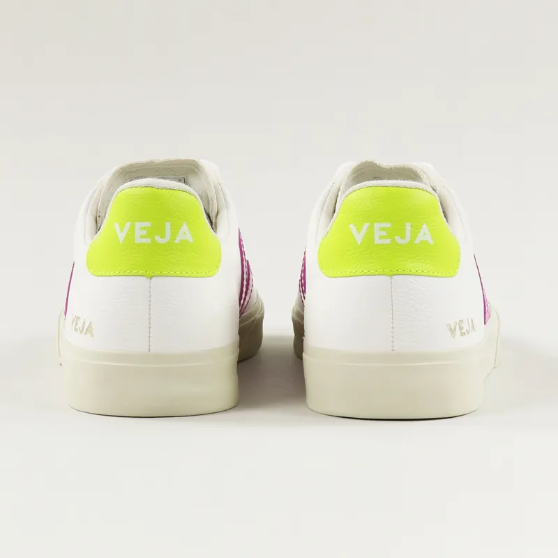 Veja Campo Easy Shoes Extra White Ultraviolet Jaune Fluo-7