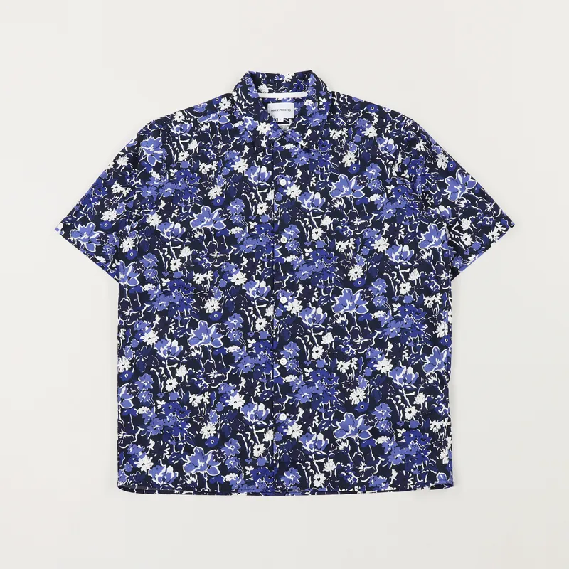 Norse Projects Carsten Liberty Print Shirt Dark Navy