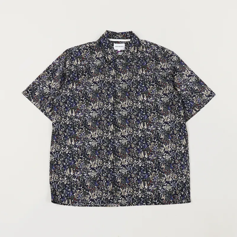 Norse Projects Carsten Liberty Print Shirt Ivy Green