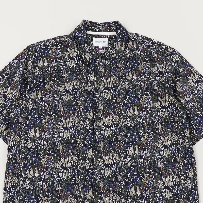 Norse Projects Carsten Liberty Print Shirt Ivy Green-3