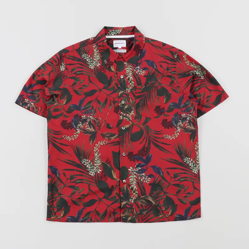 Norse Projects Carsten Print Shirt Askja Red