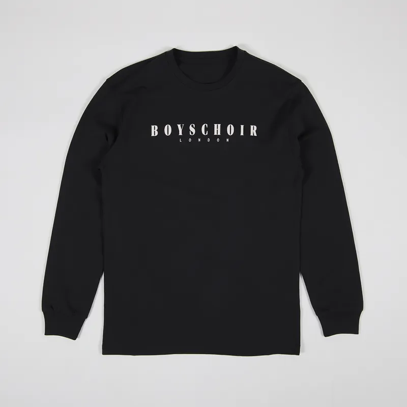 Boys Choir Cherub OG Long Sleeve T Shirt Black-1