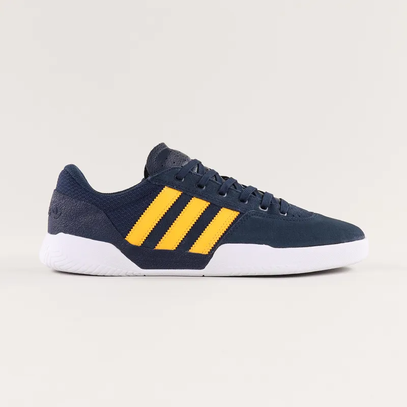 Adidas Skateboarding City Cup Shoes Navy Gold White-1