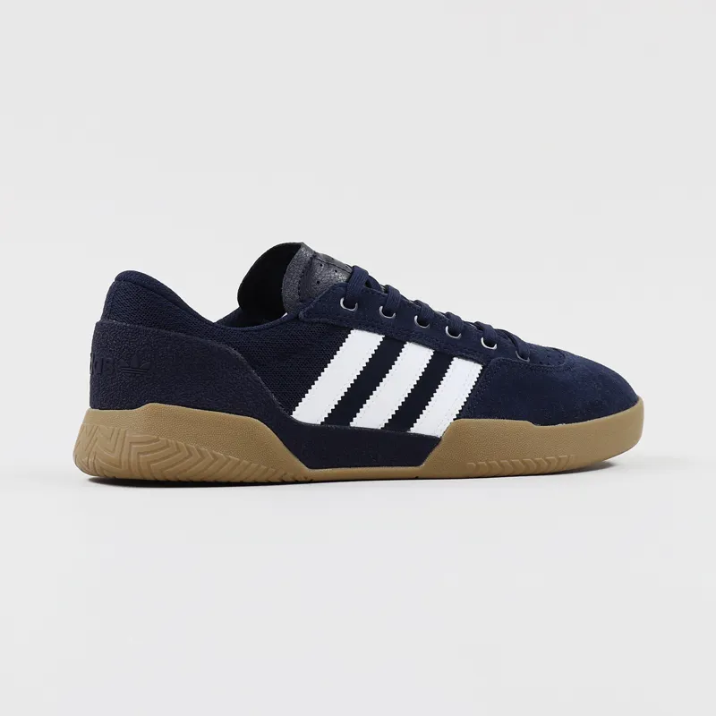 Adidas Skateboarding City Cup Shoes Navy White Gum-5