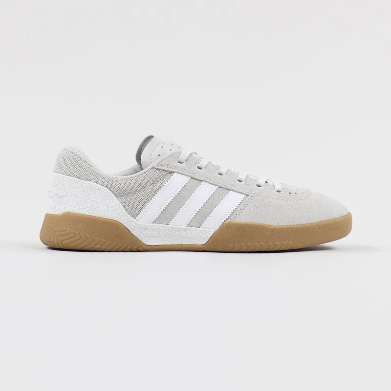 Adidas Skateboarding Mens City Cup Shoes Trainers White Chalk Gum