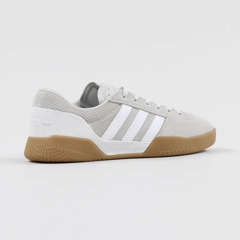 Adidas Skateboarding Mens City Cup Shoes Trainers White Chalk Gum