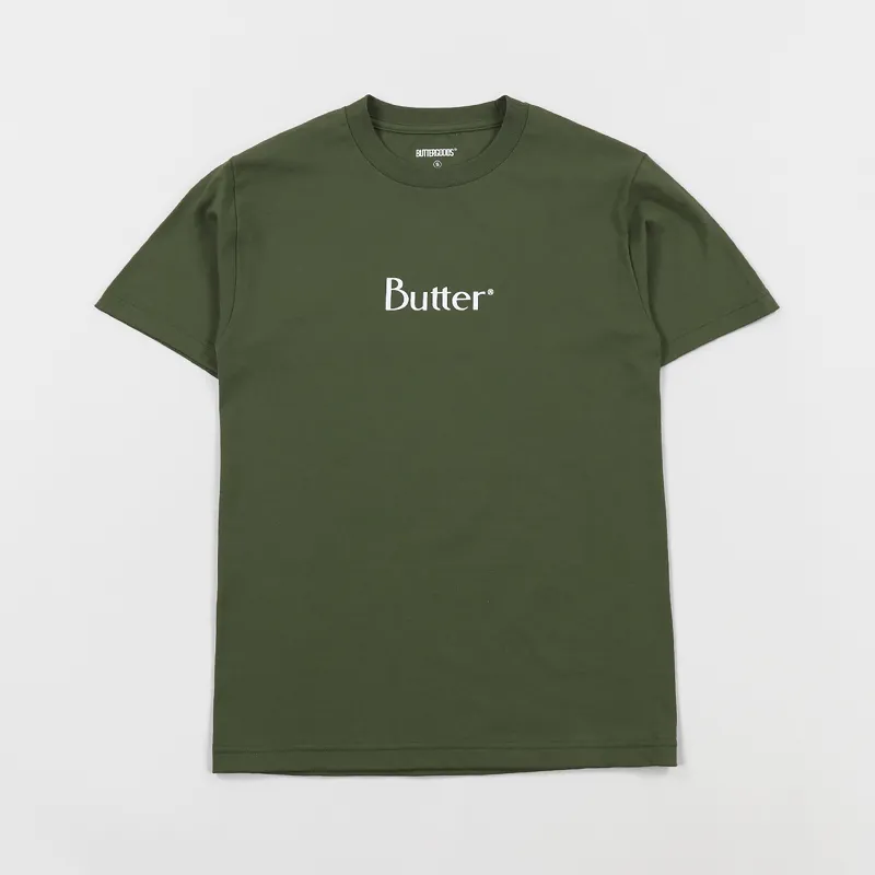 Butter Goods Classic Logo T Shirt Olive