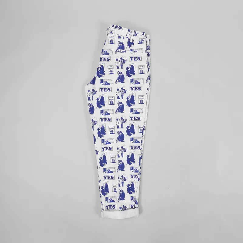 Reception Club Pant White Blue-2