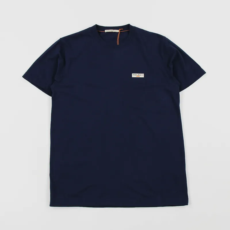 Nudie Jeans Daniel Logo T Shirt Midnight