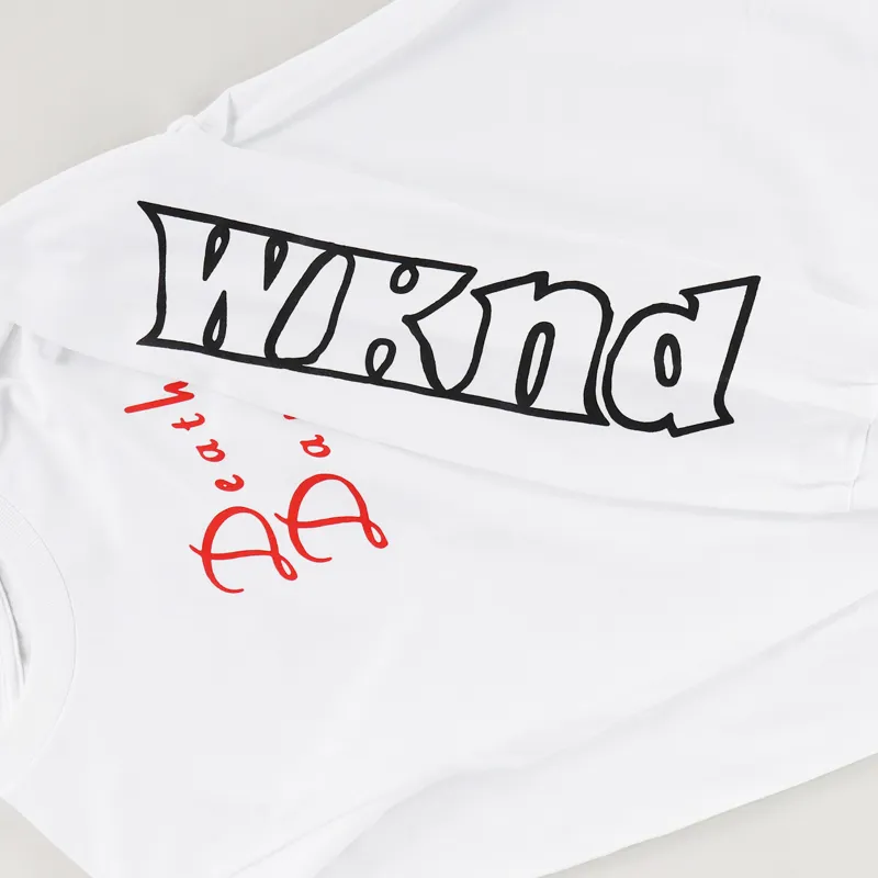 WKND Death Dance Long Sleeve T Shirt White-2