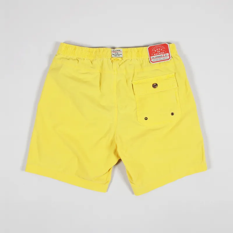 Deus Ex Machina Sandbar Garment Dye Short Super Lemon-1