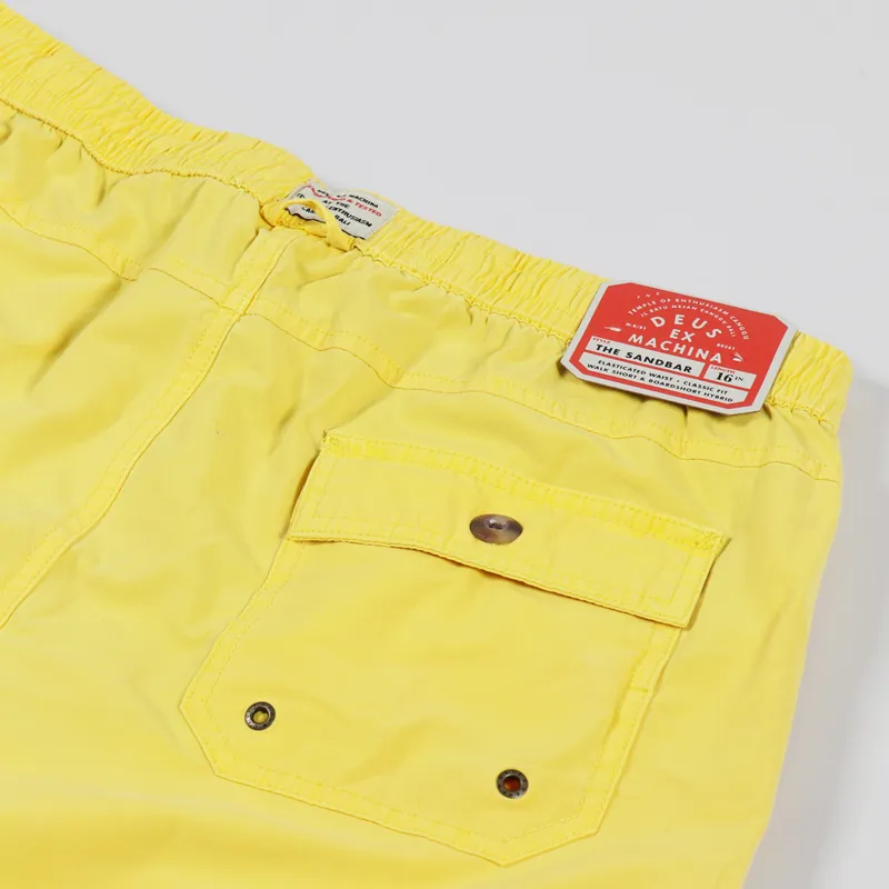 Deus Ex Machina Sandbar Garment Dye Short Super Lemon-4