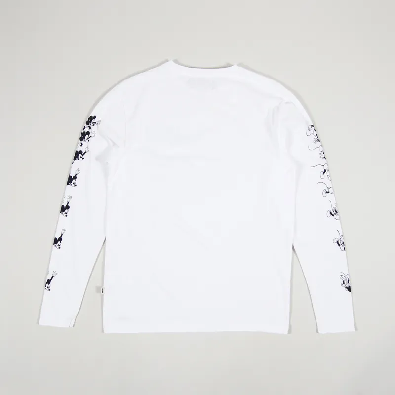 Wood Wood x Disney Peter Long Sleeve T Shirt Bright White-5
