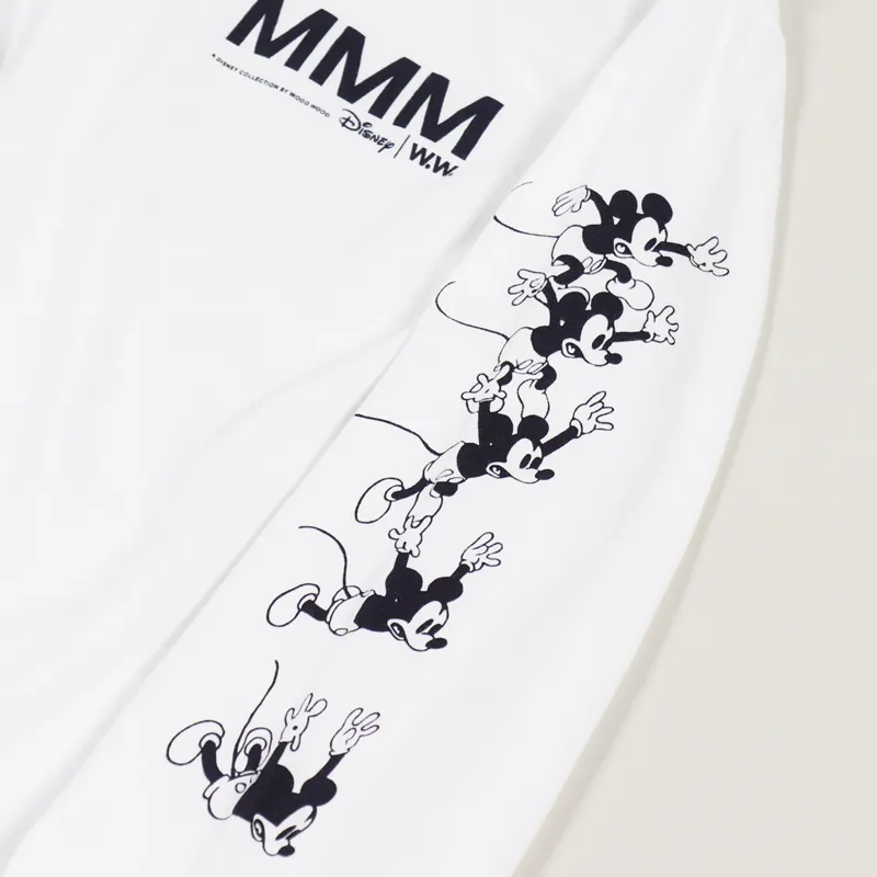 Wood Wood x Disney Peter Long Sleeve T Shirt Bright White-1