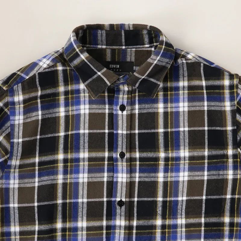 Edwin Don Long Sleeve Shirt Java Brown-1