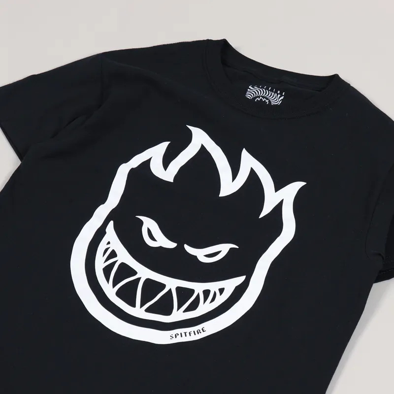 Spitfire Bighead T Shirt Black White-1